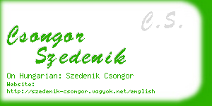 csongor szedenik business card